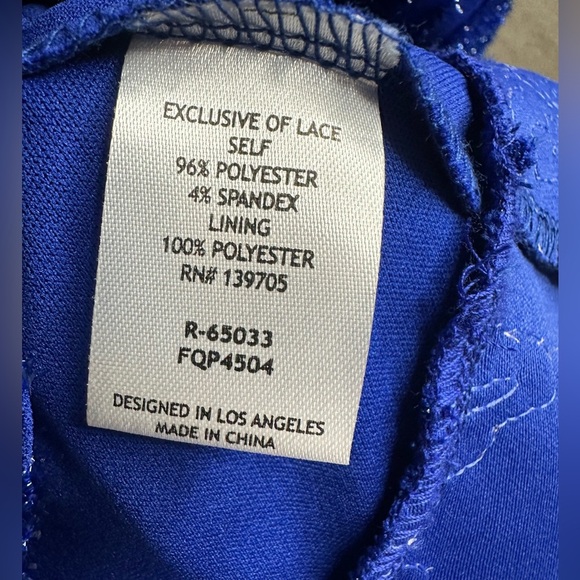 Vibrant Royal Blue Embellished Mini Dress – Size Small (Honey and Rosie) - Picture 7 of 8